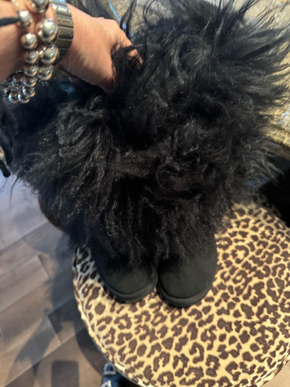 Uggs Mongolian fur cozy boots as new size 7